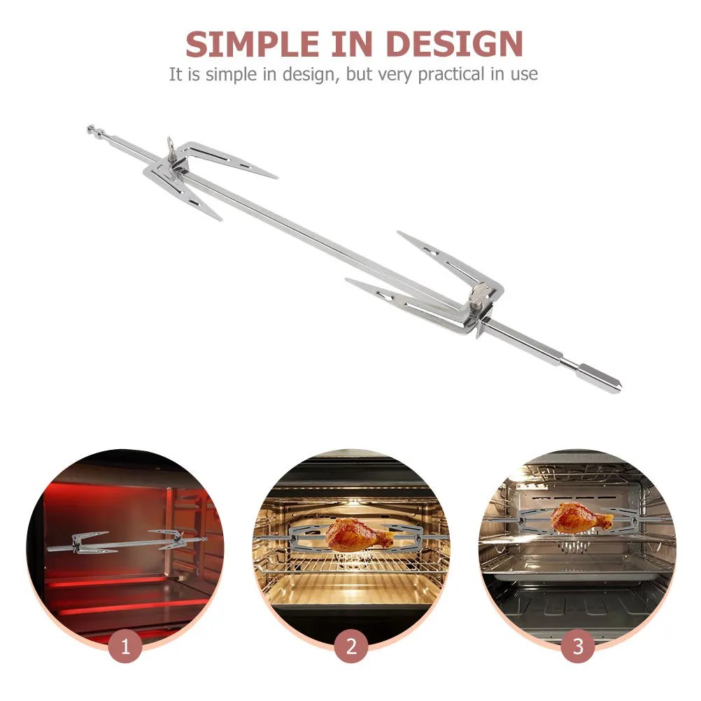 1Set Stainless Steel Grill Fork Rotating Roast Chicken Tool Oven Kitchen Bbq Accessory Heat Resistant Roast Chicken Fork
1Set Stainless Steel Grill Fork Rotating Roast Chicken Tool Oven Kitchen Bbq Accessory Heat Resistant Roast Chicken Fork