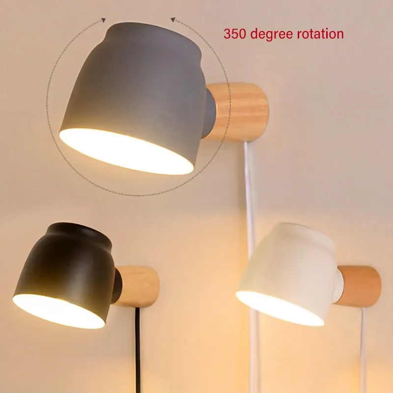 LED Wall Lamp E14 Light Source EU US Plug Switch Wrought Iron And Woodbracket Light Indoor Bedroom Living Room Study Illuminate
LED Wall Lamp E14 Light Source EU US Plug Switch Wrought Iron And Woodbracket Light Indoor Bedroom Living Room Study Illuminate