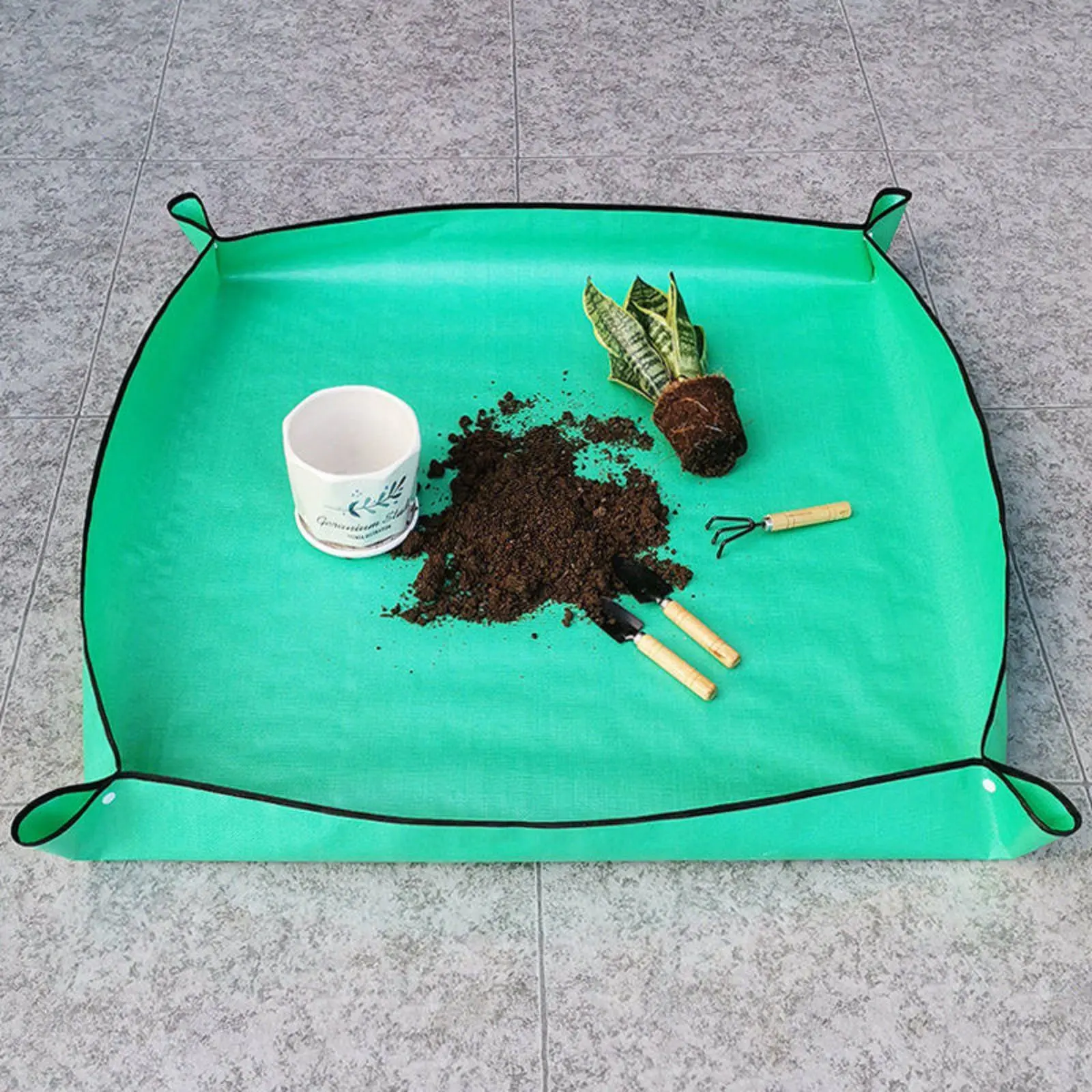 Waterproof Planting Tray Mat Easy to Clean Plant Repotting Mat Gardening Floor Cover Reusable for Gardeners, Balcony
Waterproof Planting Tray Mat Easy to Clean Plant Repotting Mat Gardening Floor Cover Reusable for Gardeners, Balcony