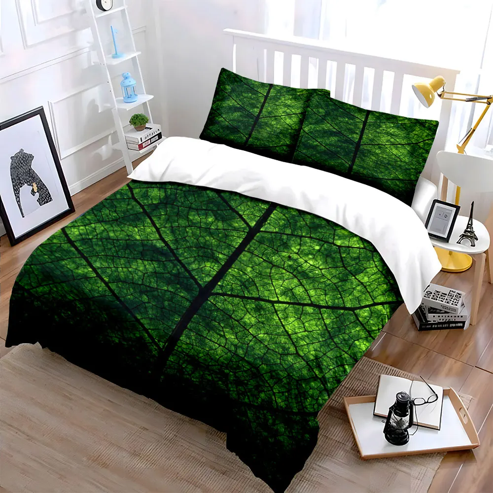 "Nature-Inspired Leaf Pattern Decor" Soft Skin-Friendly Bedding Set Includes 1 Duvet Cover And 2 Pillowcase, Gift
"Nature-Inspired Leaf Pattern Decor" Soft Skin-Friendly Bedding Set Includes 1 Duvet Cover And 2 Pillowcase, Gift