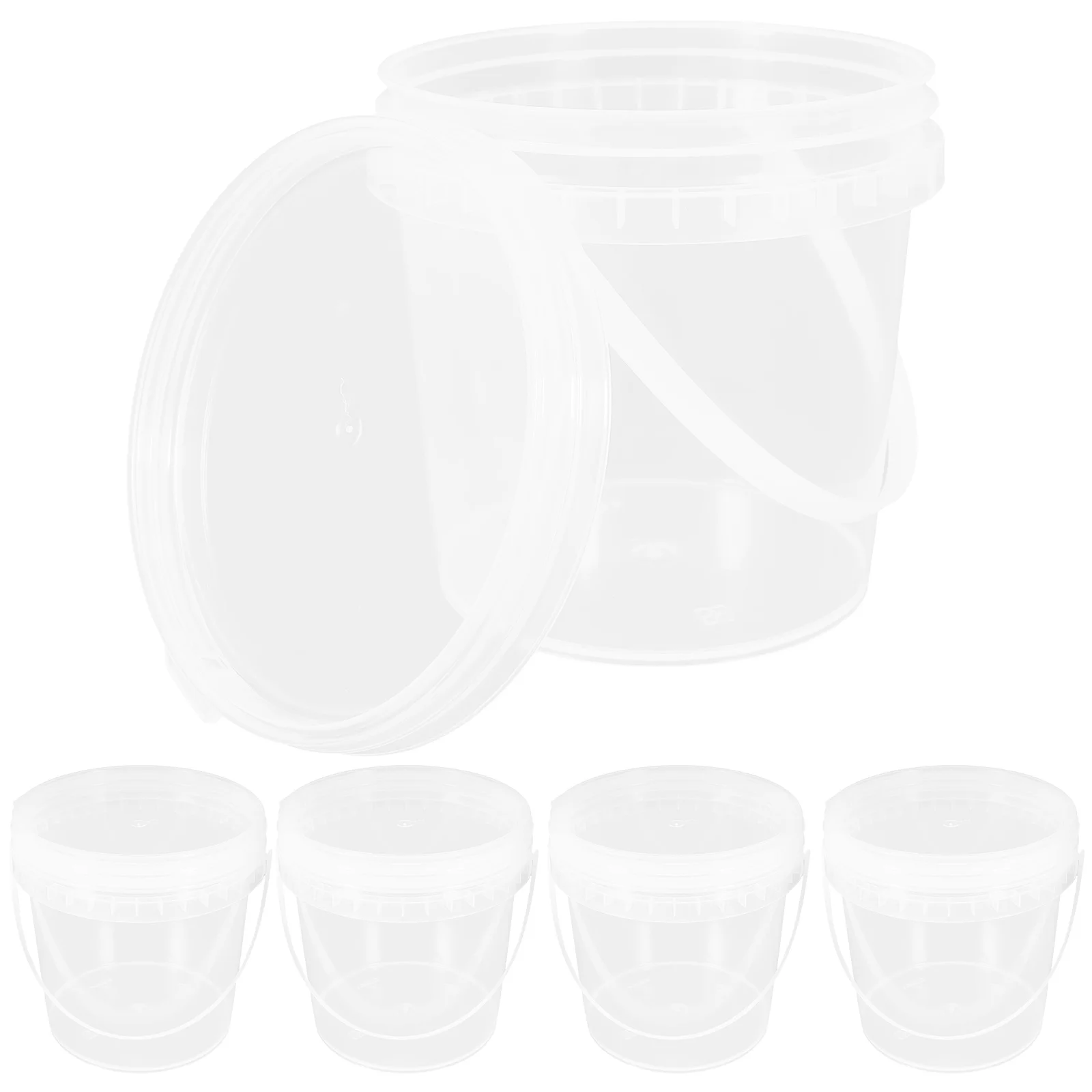 5pcs Food Grade Plastic Bucket 500ml Thickened Takeout Packing Bucket for Milk Tea Fruits Kimchi Clear Storage Container
5pcs Food Grade Plastic Bucket 500ml Thickened Takeout Packing Bucket for Milk Tea Fruits Kimchi Clear Storage Container