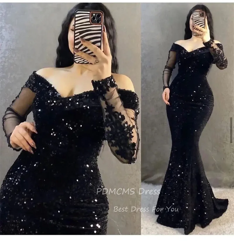 SSYTENS Sequins Evening Dresses Customized Black Party Dress Mermaid African Long Arabic Women Sexy Plus Luxury Formal Prom Gown
SSYTENS Sequins Evening Dresses Customized Black Party Dress Mermaid African Long Arabic Women Sexy Plus Luxury Formal Prom Gown