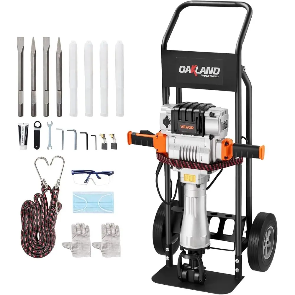 Powerful 2100W Electric Jackhammer for Concrete, Brick, Tile, and Foundation Demolition with Chisels and Accessories
Powerful 2100W Electric Jackhammer for Concrete, Brick, Tile, and Foundation Demolition with Chisels and Accessories