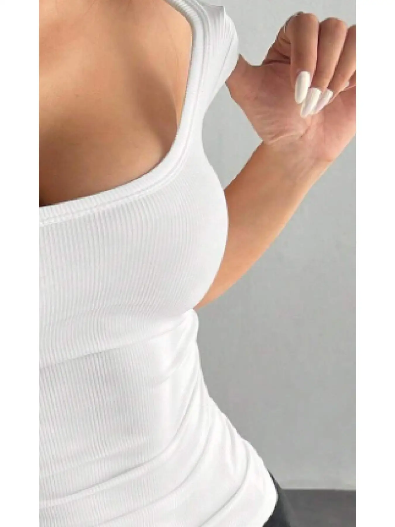 Fashion casual women's top square neck vest three-piece suit
Fashion casual women's top square neck vest three-piece suit