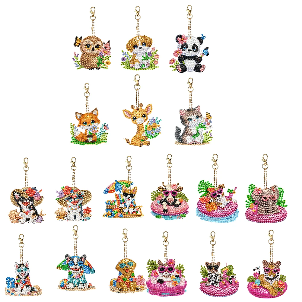 6Pcs Acrylic Double Side Animals And Flowers Diamond Painting Art Keychain Pendant Diamond Art Craft Keychain DIY Crafts Decor
6Pcs Acrylic Double Side Animals And Flowers Diamond Painting Art Keychain Pendant Diamond Art Craft Keychain DIY Crafts Decor