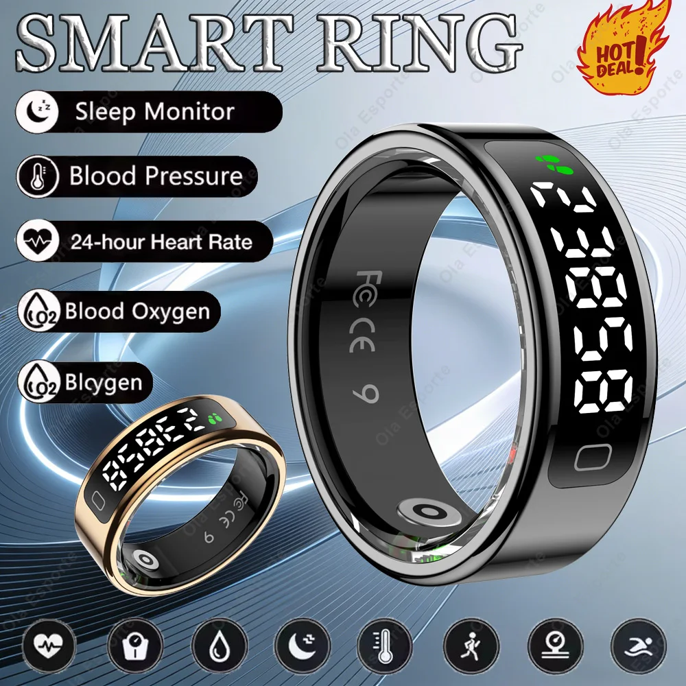 Умное кольцо для мужчин и женщин с LED-дисплеем, управлением жестами, видео, мониторингом сердечного ритма и сна, водонепроницаемость 5ATM, беспроводное управление, смарт-кольцо
Умное кольцо для мужчин и женщин с LED-дисплеем, управлением жестами, видео, мониторингом сердечного ритма и сна, водонепроницаемость 5ATM, беспроводное управление, смарт-кольцо