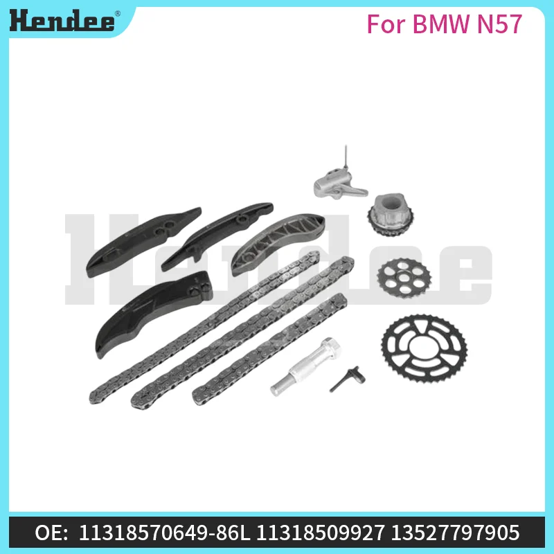 For BMW N57 Timing Chain Kit,High-quality Automotive Parts OE:11318570649-86L,13528570652-72L,11417797896-48L,11318509927
For BMW N57 Timing Chain Kit,High-quality Automotive Parts OE:11318570649-86L,13528570652-72L,11417797896-48L,11318509927