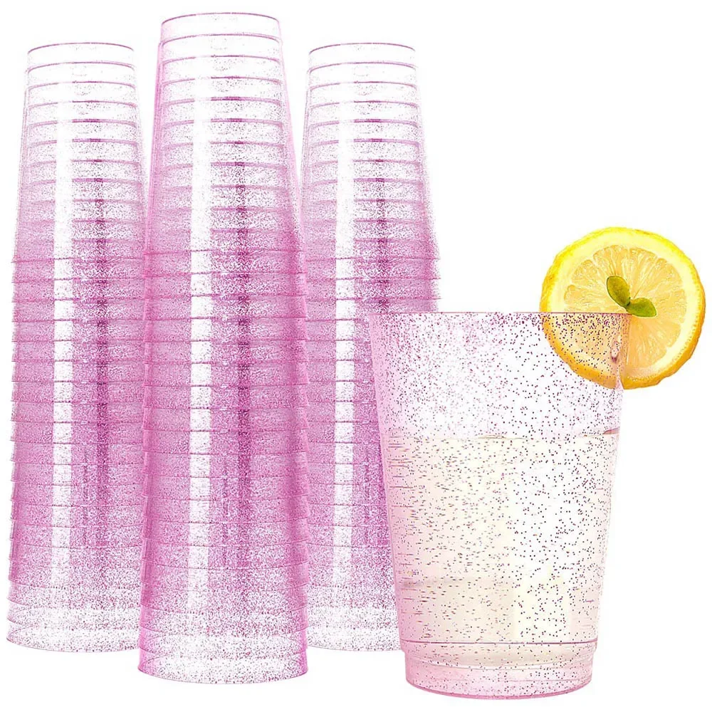 50 Pieces of 12 oz Rose Gold Cup Disposable Rose Gold Sparkling Plastic Cup-High-End Wedding Pink Cup-Party Cup
50 Pieces of 12 oz Rose Gold Cup Disposable Rose Gold Sparkling Plastic Cup-High-End Wedding Pink Cup-Party Cup