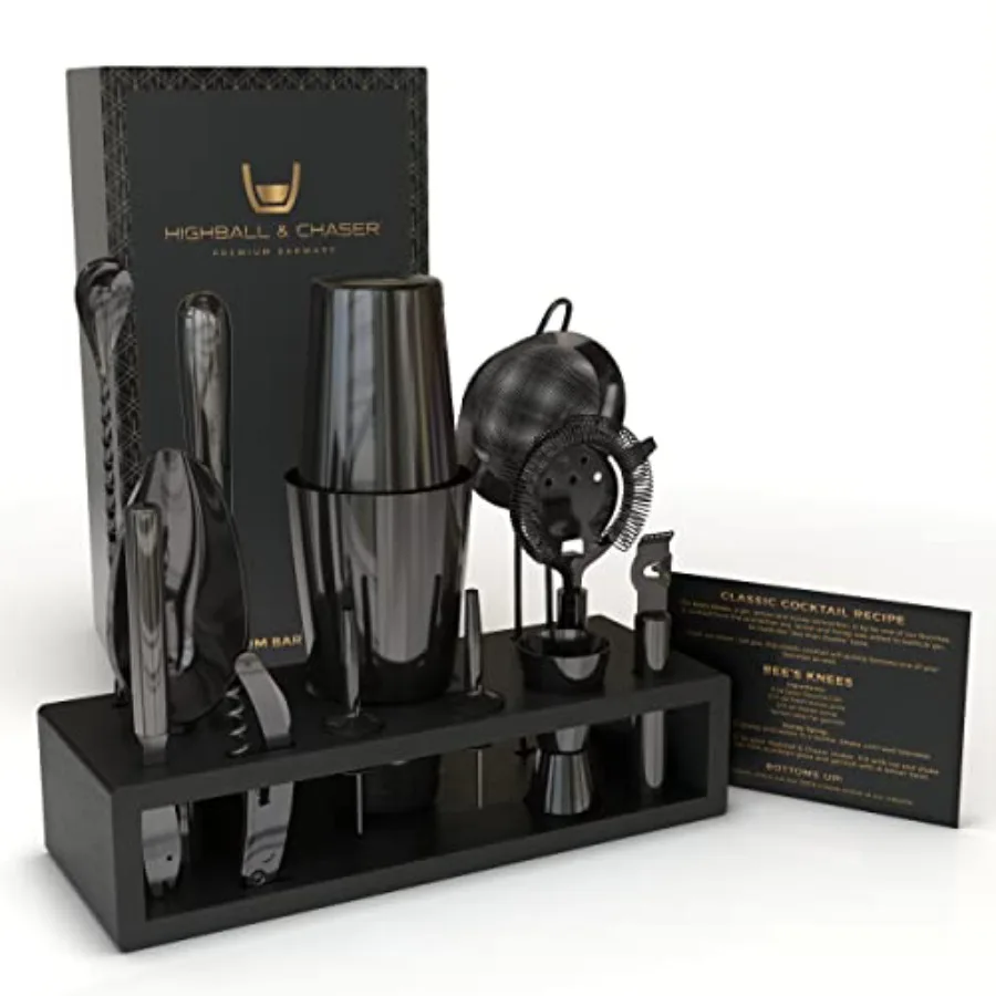13-Piece Stainless Steel Boston Cocktail Shaker Bar Tool Set with Mixology Bartender Kit Accessories
13-Piece Stainless Steel Boston Cocktail Shaker Bar Tool Set with Mixology Bartender Kit Accessories