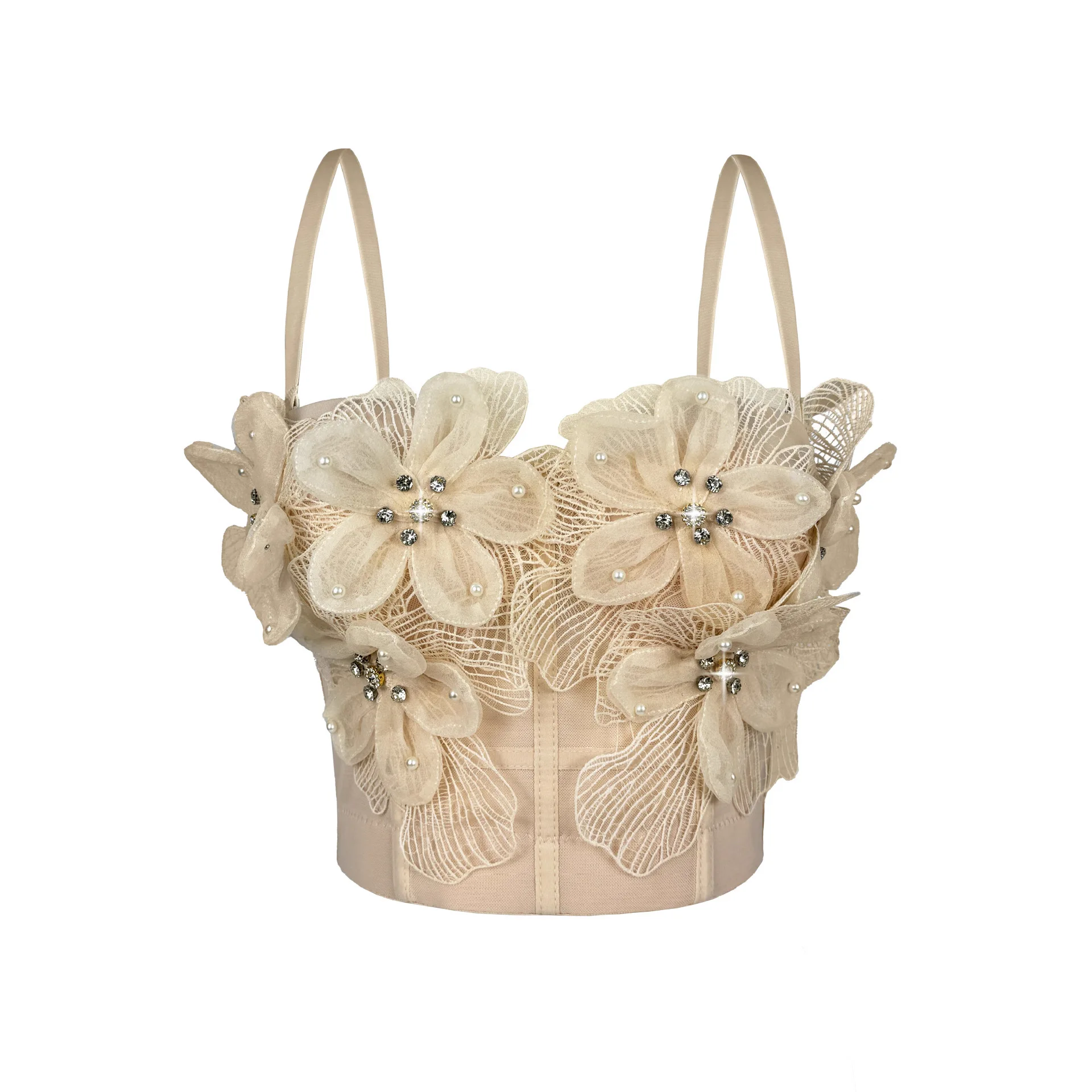 Сексуальный полупрозрачный топ-бюстье с бриллиантовой отделкой, объемным цветочным узором и корсетными вставками, на бретельках, облегающий, с эффектом утяжки
Сексуальный полупрозрачный топ-бюстье с бриллиантовой отделкой, объемным цветочным узором и корсетными вставками, на бретельках, облегающий, с эффектом утяжки