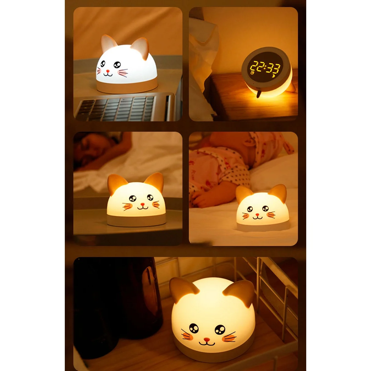 ABIYY-Cute Cat Alarm Clock for Children with 3 Colors LED Lamp Timer Snooze Rechargeable Night Light Kids Gifts
ABIYY-Cute Cat Alarm Clock for Children with 3 Colors LED Lamp Timer Snooze Rechargeable Night Light Kids Gifts