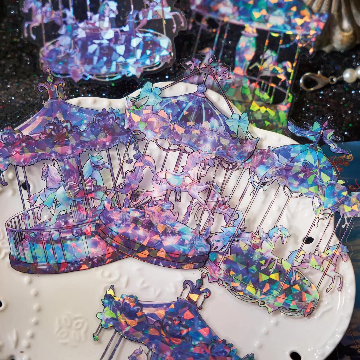 JCAC 4-Design Assortment Shell Luster PET Sticker Pack, "Fantasy Paradise" Series, European-Style DIY Journal Decoration Sticker
JCAC 4-Design Assortment Shell Luster PET Sticker Pack, "Fantasy Paradise" Series, European-Style DIY Journal Decoration Sticker