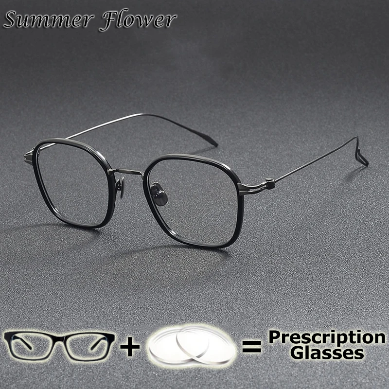 Prescription Glasses Men Fashion Optical Lens Acetate Pure Titanium Ultra Light Square Eyewear Female Hign End Progressive Gafas
Prescription Glasses Men Fashion Optical Lens Acetate Pure Titanium Ultra Light Square Eyewear Female Hign End Progressive Gafas
