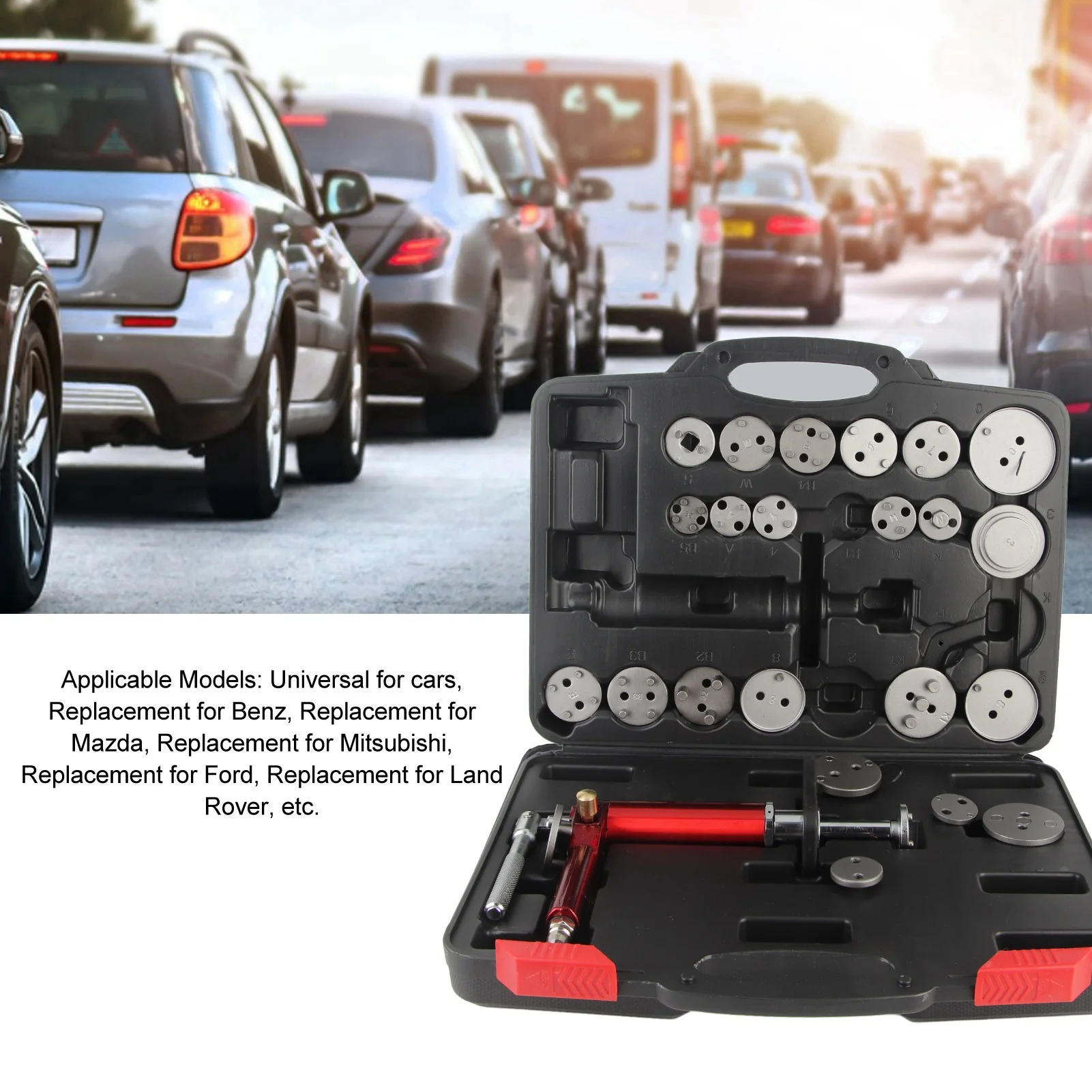 24PCS Brake Piston Wind Back Tool Kit 45 Steel 118psi High Efficiency Universal Fit for Cars Pneumatic Air Rewind Tool
24PCS Brake Piston Wind Back Tool Kit 45 Steel 118psi High Efficiency Universal Fit for Cars Pneumatic Air Rewind Tool