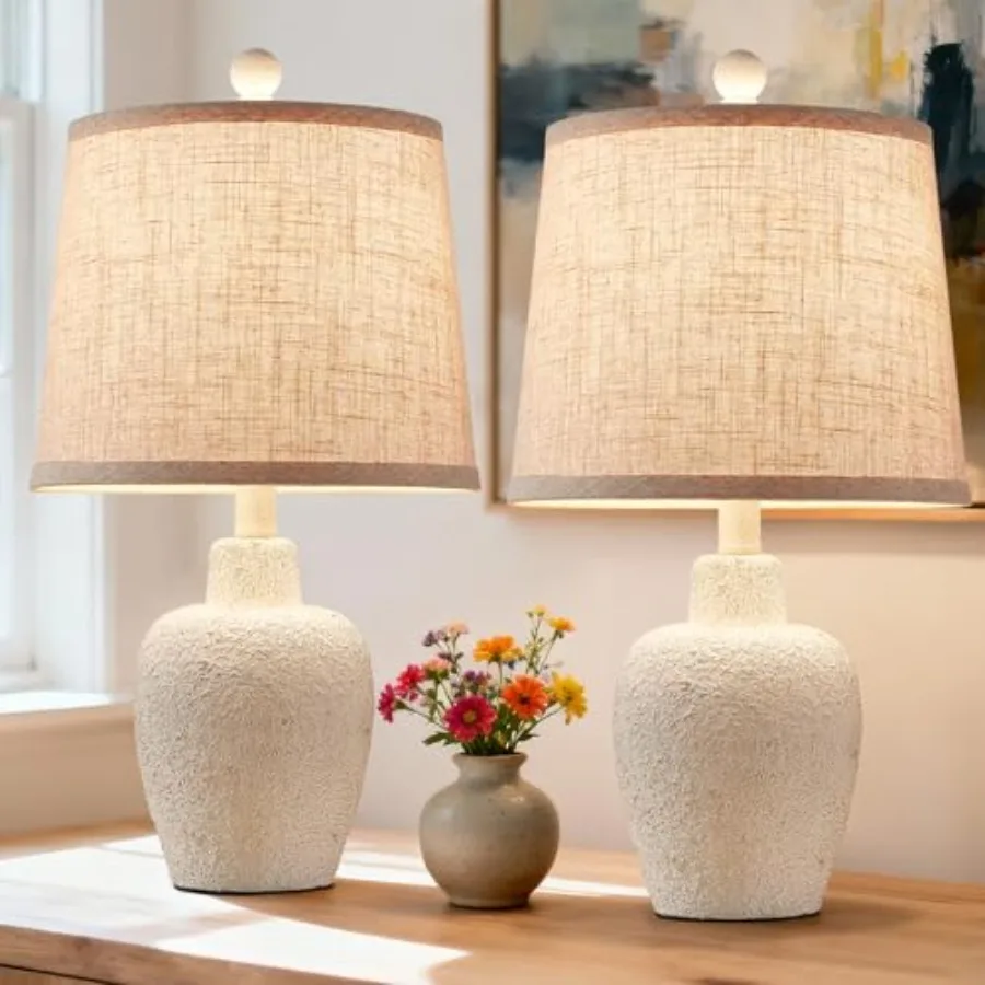 Table Lamps for Bedroom Set of 2 Farmhouse Table Lamps for Living Room 2" Rustic Cottage Jar-Shaped Bedside Lamp for Nightstand
Table Lamps for Bedroom Set of 2 Farmhouse Table Lamps for Living Room 2" Rustic Cottage Jar-Shaped Bedside Lamp for Nightstand