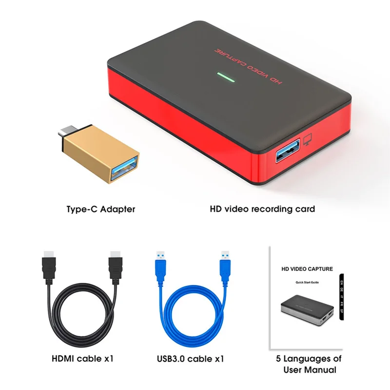 USB 3.0 HD Game Video Capture Card 1080P 60FPS Game Recording Box Device Live Broadcast-A67F
USB 3.0 HD Game Video Capture Card 1080P 60FPS Game Recording Box Device Live Broadcast-A67F