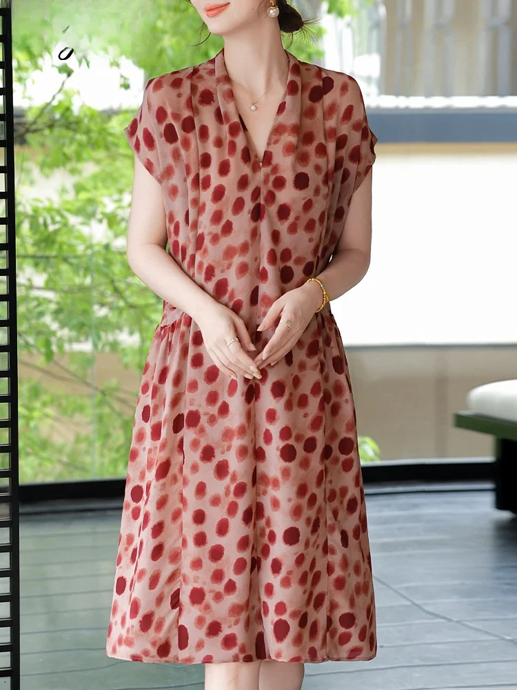 Модная летняя женская юбка миди из шифона в горошек с поясом, свободного кроя, с V-образным вырезом, из полиэстера
Модная летняя женская юбка миди из шифона в горошек с поясом, свободного кроя, с V-образным вырезом, из полиэстера