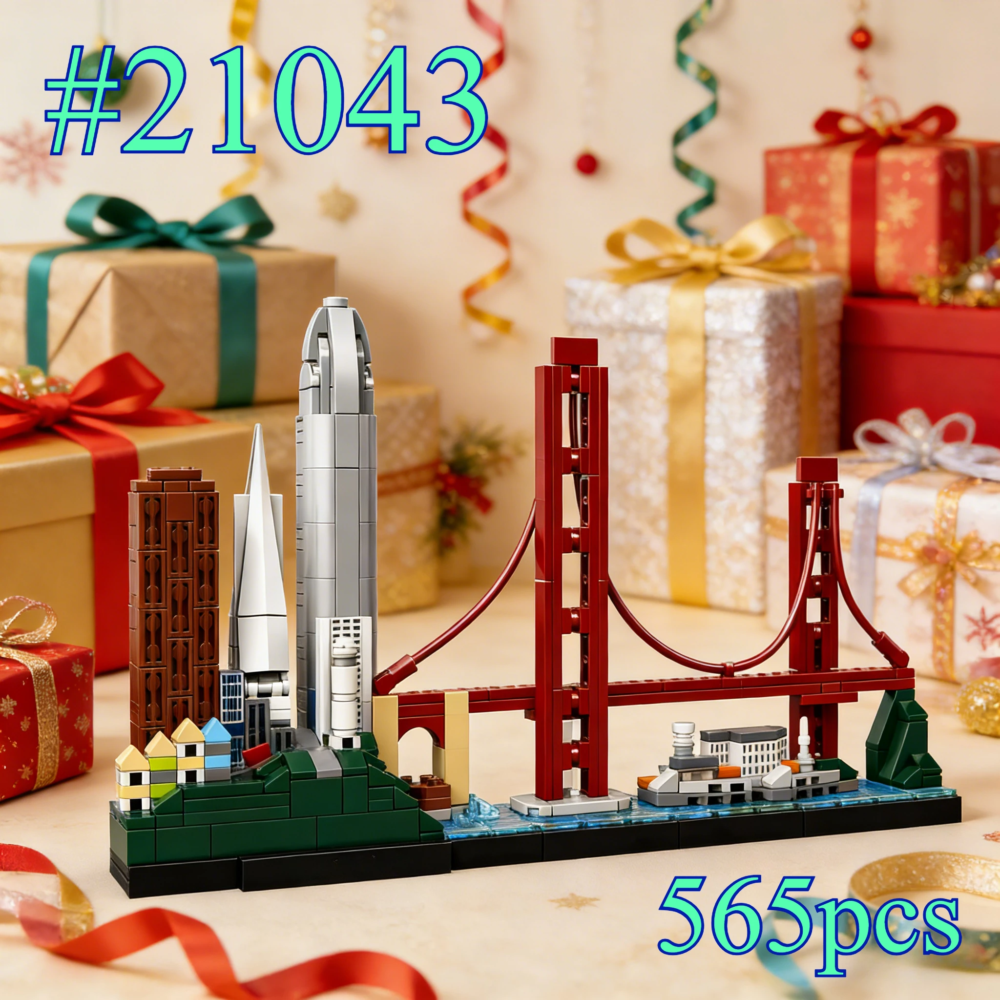 Красивые наборы строительных блоков San Francisco Model 21043, подходящие для рождественских подарков, совместимые с частицами Legoed, 5565 шт.
Красивые наборы строительных блоков San Francisco Model 21043, подходящие для рождественских подарков, совместимые с частицами Legoed, 5565 шт.