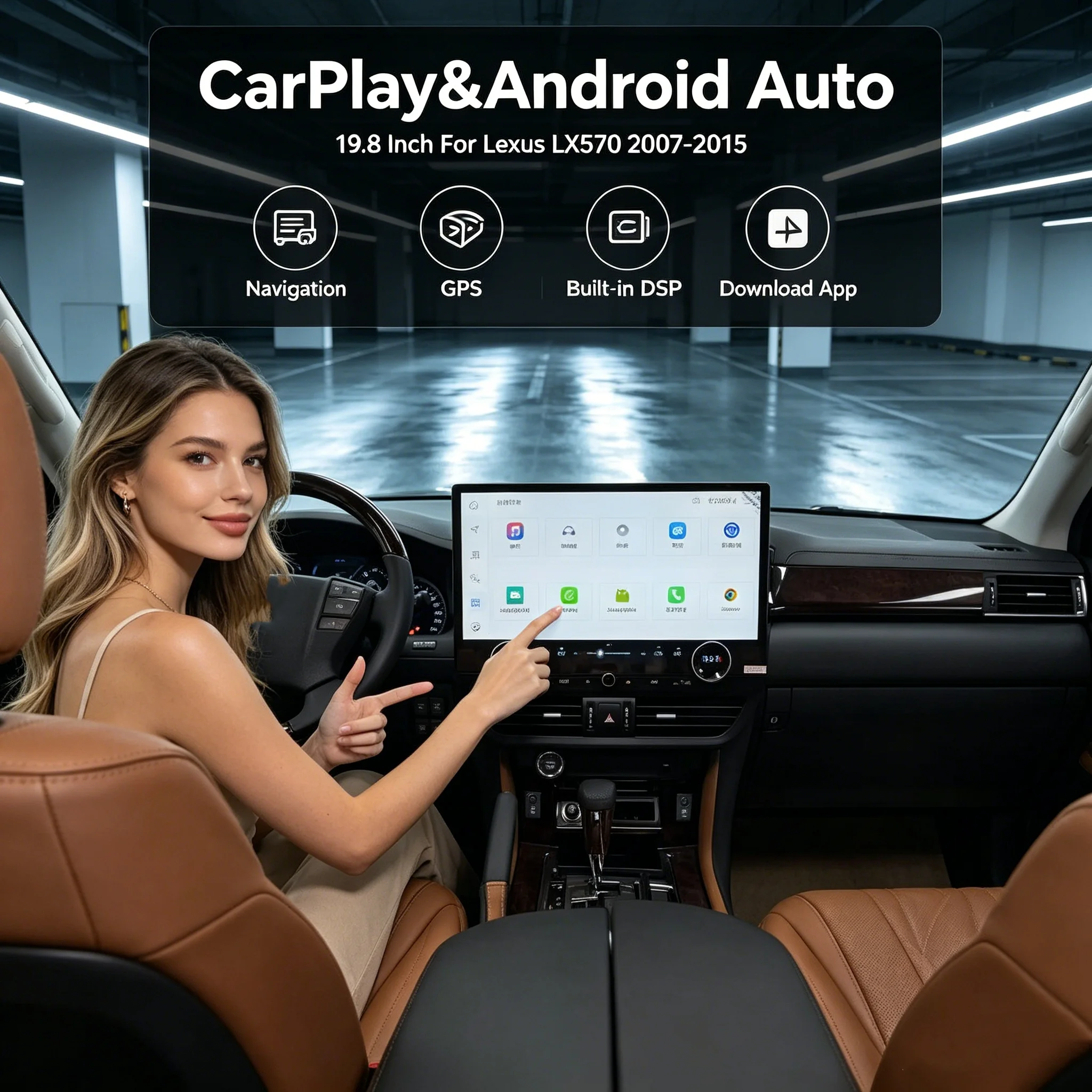 19.8" Android Touch Screen Car Radio For Lexus LX570 2007-2015 Toyota Land Cruiser 2008-2021 Wireless Carplay Android Auto GPS
19.8" Android Touch Screen Car Radio For Lexus LX570 2007-2015 Toyota Land Cruiser 2008-2021 Wireless Carplay Android Auto GPS
