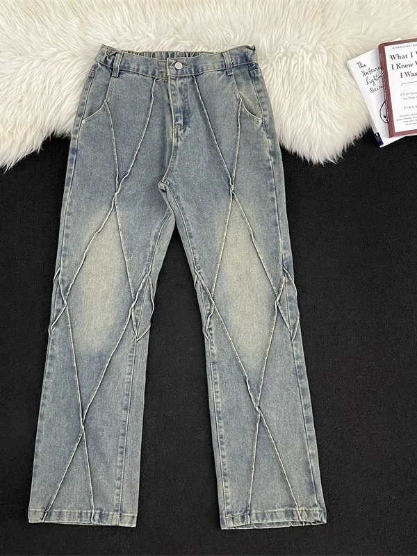 American High Street Patchwork Micro Flared Jeans Men's Design Casual Long Pants Slimming Straight Leg Jeans
American High Street Patchwork Micro Flared Jeans Men's Design Casual Long Pants Slimming Straight Leg Jeans