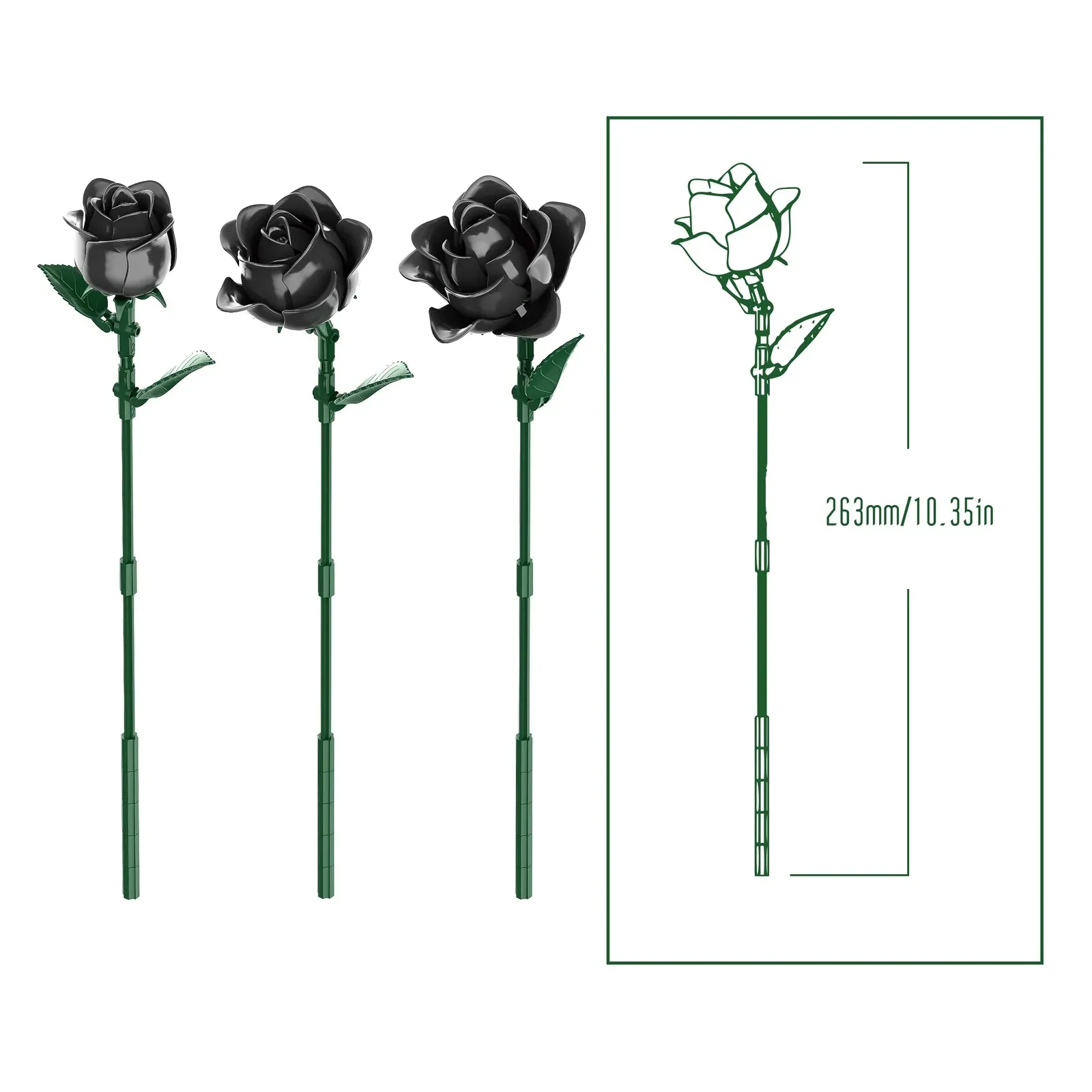 12PCS Rose Building Block Bouquet Simulation Roses Gothic Home Decor Photo Props Holiday Gifts (4 Colors)
12PCS Rose Building Block Bouquet Simulation Roses Gothic Home Decor Photo Props Holiday Gifts (4 Colors)