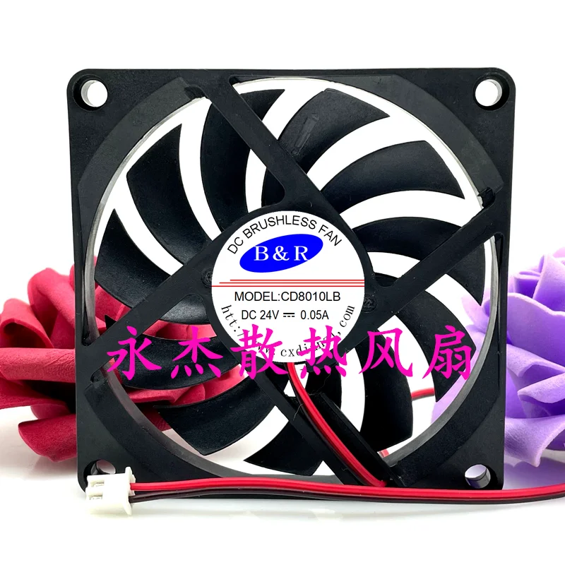 CD8010LB DC 24V 0.05A 80x80x10mm 2-Wire Server Cooling Fan
CD8010LB DC 24V 0.05A 80x80x10mm 2-Wire Server Cooling Fan