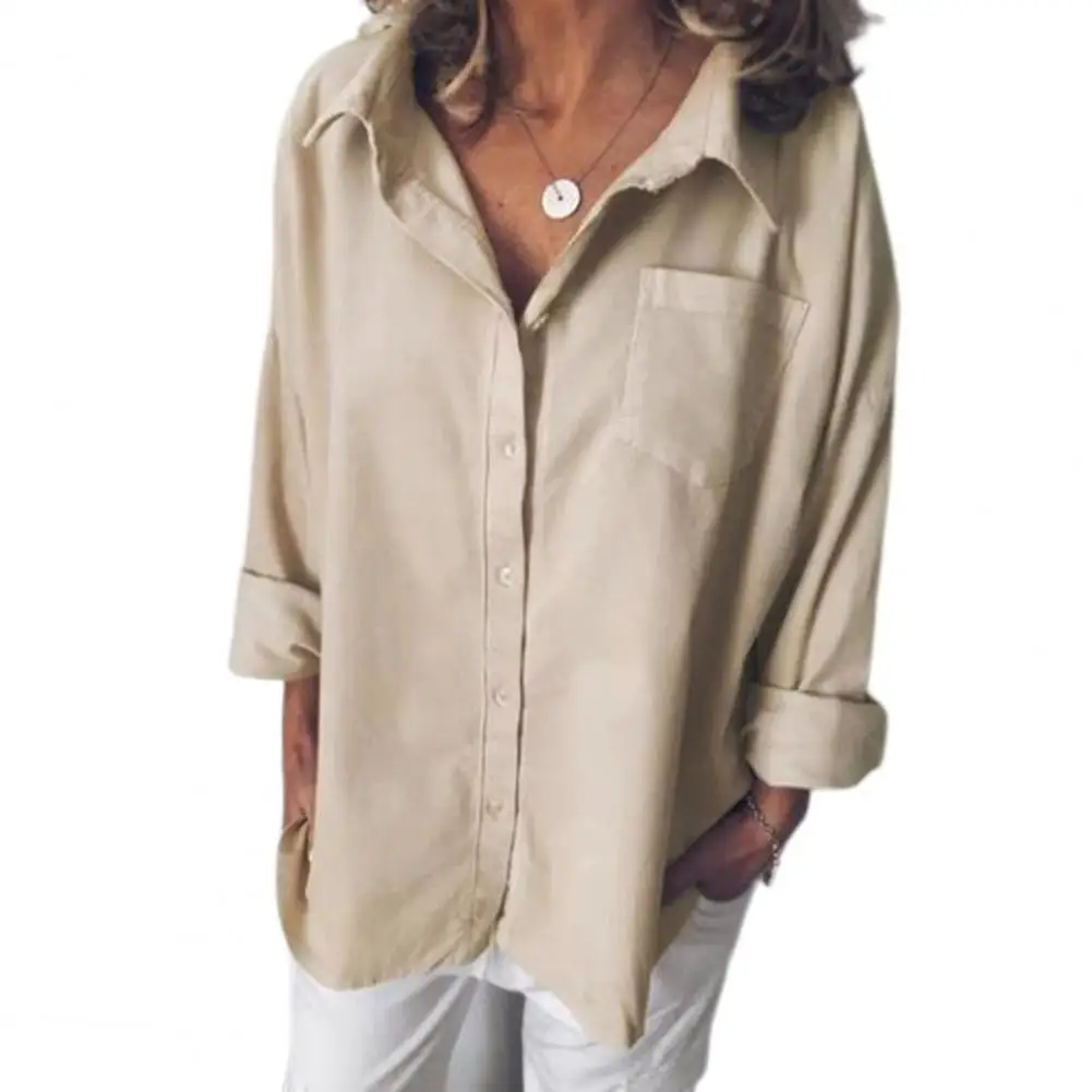Breathable Women Top Stylish Women's Spring Summer Shirt with Lapel Collar Long Sleeves Single Breasted Design for Streetwear
Breathable Women Top Stylish Women's Spring Summer Shirt with Lapel Collar Long Sleeves Single Breasted Design for Streetwear