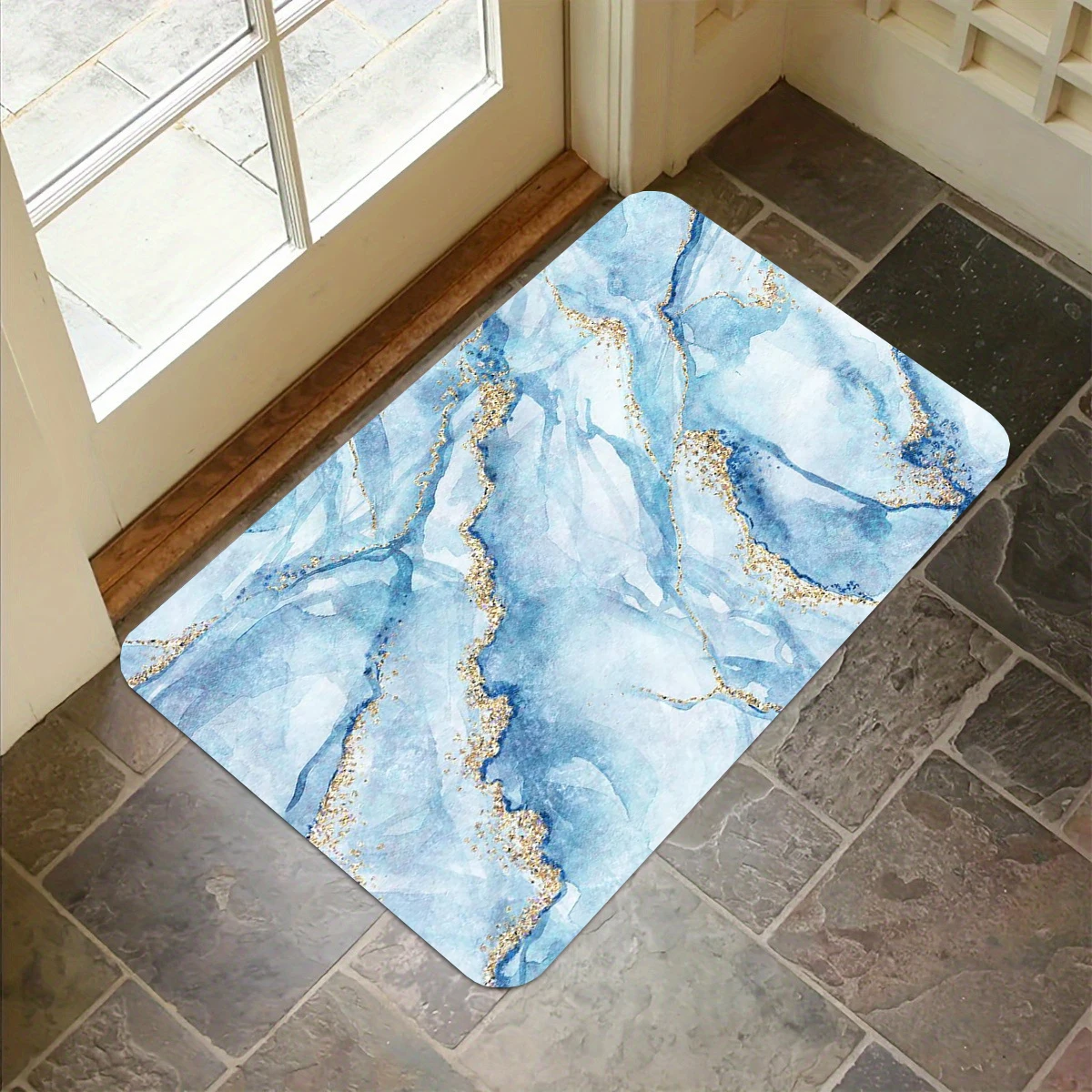 Blue Marble Texture Kitchen Carpets Flannel Anti-slip Bathroom Accessories for Living Room Doormat Entrance Foot Mat Home Decor
Blue Marble Texture Kitchen Carpets Flannel Anti-slip Bathroom Accessories for Living Room Doormat Entrance Foot Mat Home Decor