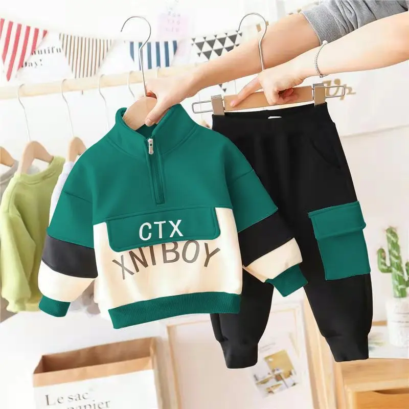 Children's Clothing Set Spring and Autumn Boys Baby Plush and thick Sweater Pants Two-piece Baby Casual Sportswear
Children's Clothing Set Spring and Autumn Boys Baby Plush and thick Sweater Pants Two-piece Baby Casual Sportswear