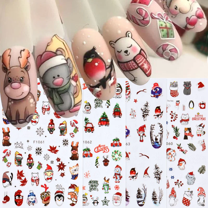 4 шт., рождественские наклейки для ногтей, милый мультяшный олень, медведь, птица, кошка, маникюрный слайдер, зимняя рождественская елка, Новый год, Санта-наклейки для ногтей, декор
4 шт., рождественские наклейки для ногтей, милый мультяшный олень, медведь, птица, кошка, маникюрный слайдер, зимняя рождественская елка, Новый год, Санта-наклейки для ногтей, декор