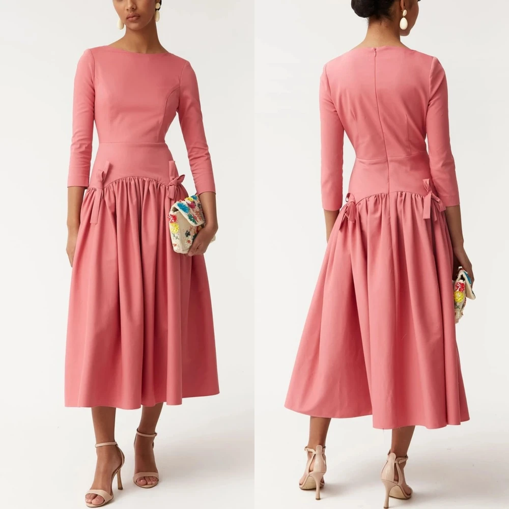 Customized Classic Scoop Long Sleeves Evening Dress Fashion A-Line Celebrity Gowns Delicate Bow Zipper Back Party Dres
Customized Classic Scoop Long Sleeves Evening Dress Fashion A-Line Celebrity Gowns Delicate Bow Zipper Back Party Dres