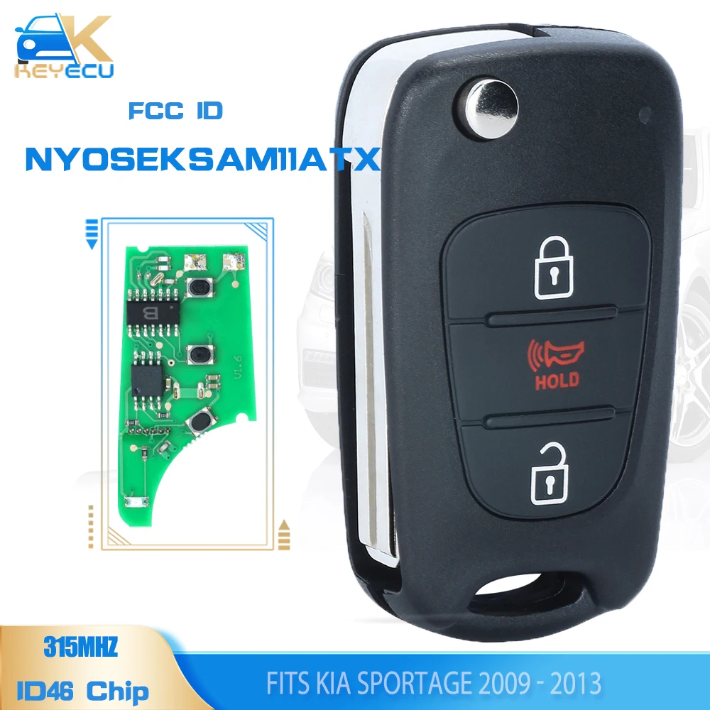 Складной дистанционный ключ KEYECU NYOSEKSAM11ATX 315 МГц ID46 для Kia Sportage 2009 2010 2011 2012
Складной дистанционный ключ KEYECU NYOSEKSAM11ATX 315 МГц ID46 для Kia Sportage 2009 2010 2011 2012