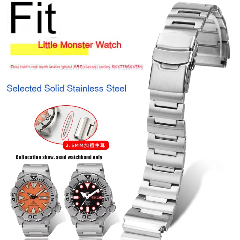 Stainless steel bracelet 20MM For SEIKO No. 5 Watch band Red Toothed Water Ghost Little Monster SRPH75K1 SKX781 779 watch strap
Stainless steel bracelet 20MM For SEIKO No. 5 Watch band Red Toothed Water Ghost Little Monster SRPH75K1 SKX781 779 watch strap