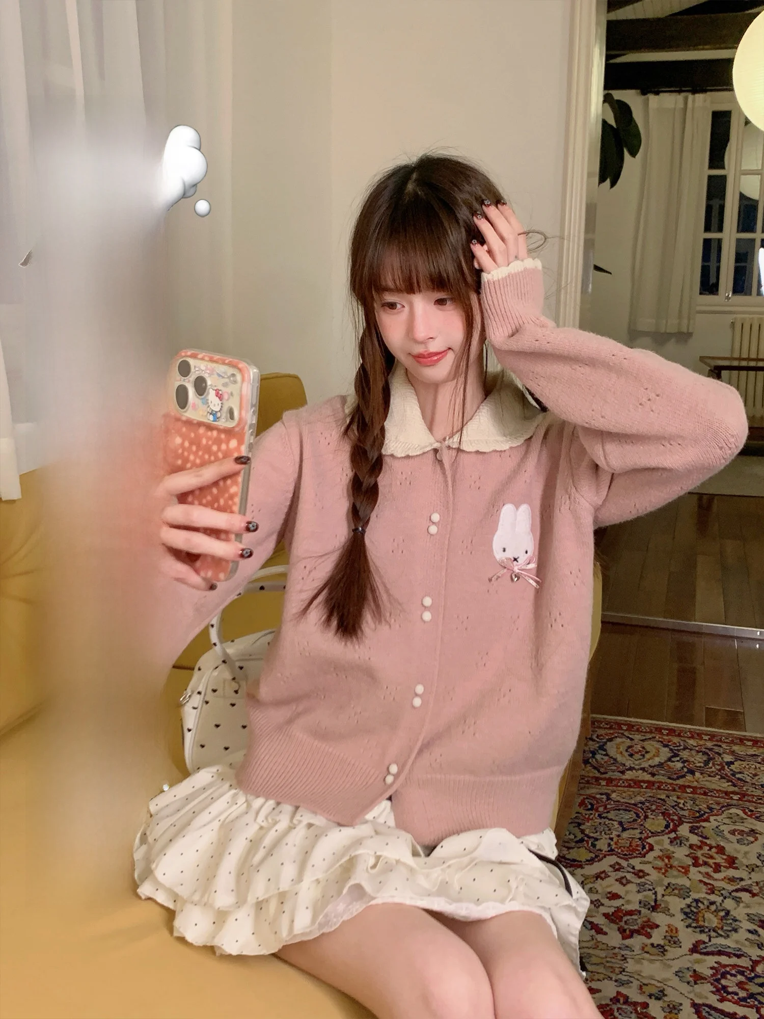 BibiBency Rabbit Knitted Cardigan Pink Long Sleeve Girl's Feel Spring Outerwear Casual Simple Style Button Closure
BibiBency Rabbit Knitted Cardigan Pink Long Sleeve Girl's Feel Spring Outerwear Casual Simple Style Button Closure