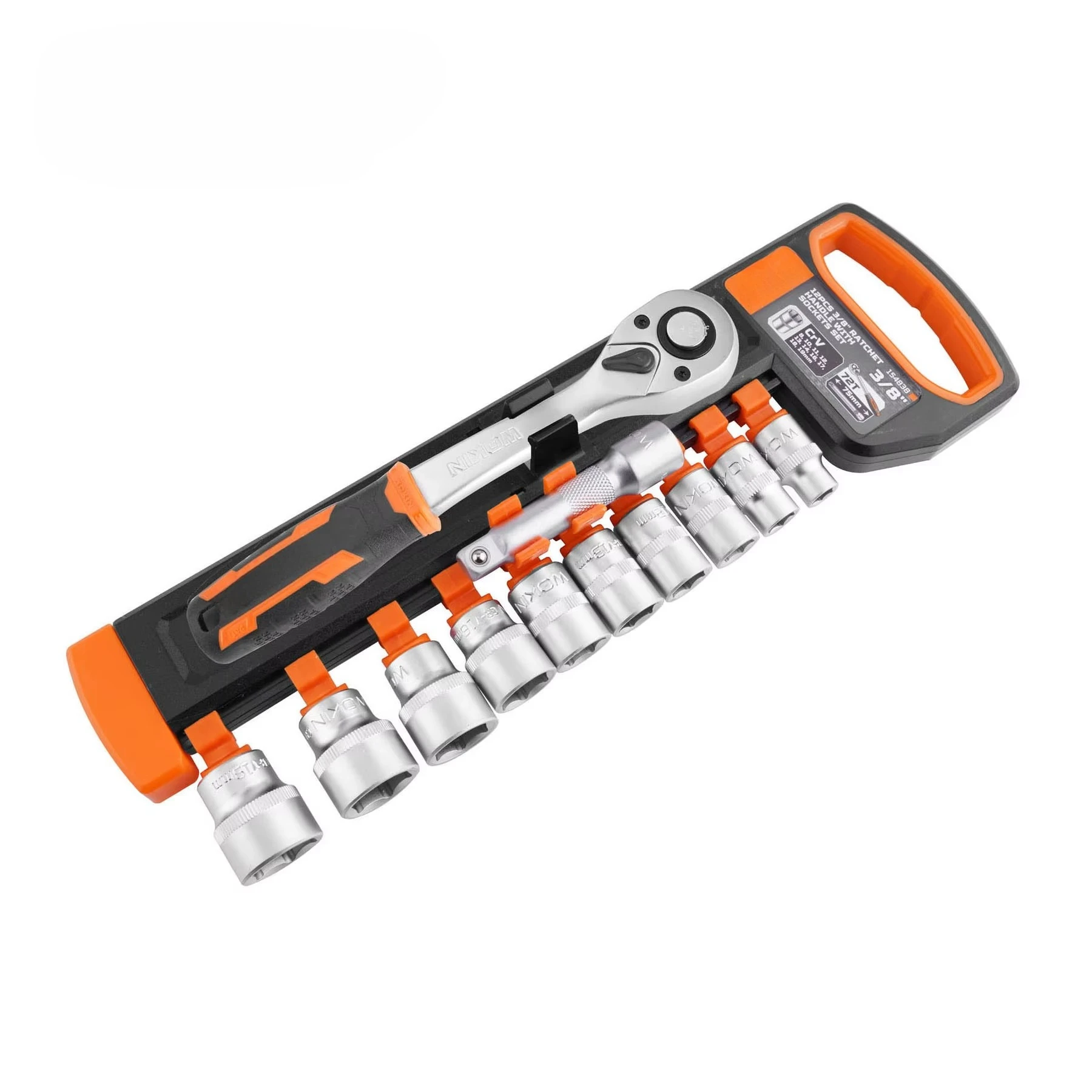 154830 Industrial 12pcs 1/2in Adjustable Ratchet Handle With Sockets Set
154830 Industrial 12pcs 1/2in Adjustable Ratchet Handle With Sockets Set