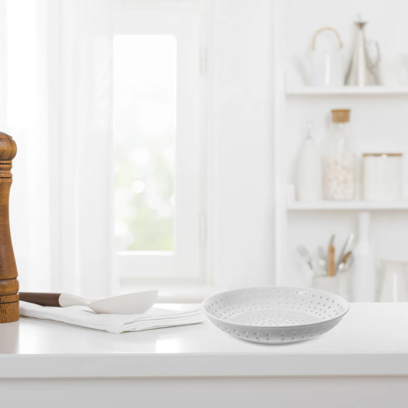 9 Inch Ceramic Steaming Plate with Perforated Holes Smooth Glazed Surface Nonstick Easy Clean Uniform Heat Distribution Steamer
9 Inch Ceramic Steaming Plate with Perforated Holes Smooth Glazed Surface Nonstick Easy Clean Uniform Heat Distribution Steamer