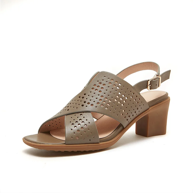 Women's summer thick heel sandals genuine leather women's open toe high heel sandals
Women's summer thick heel sandals genuine leather women's open toe high heel sandals