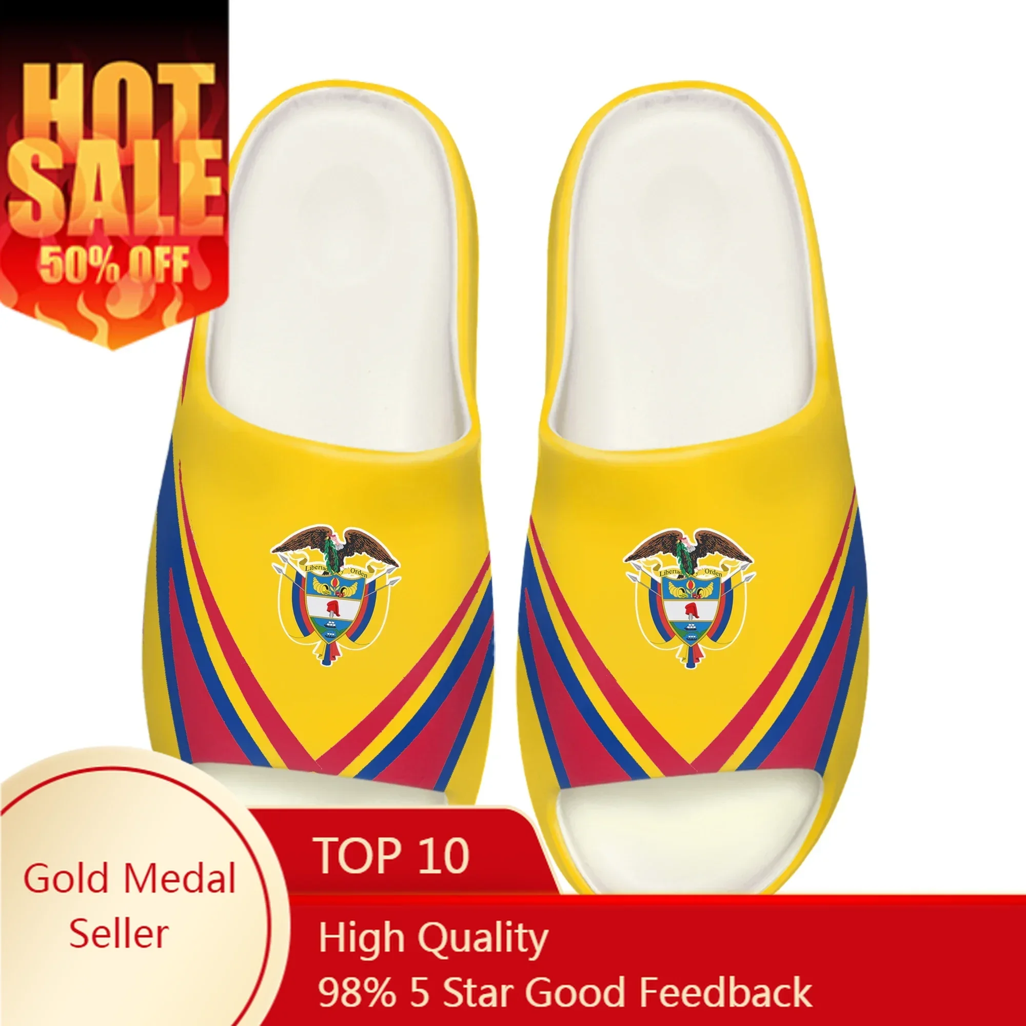Colombia Flag Bogota Soft Sole Sllipers Home Clogs Customized Water Shoes Mens Womens Teenager Stepping on Shit Beach Sandals
Colombia Flag Bogota Soft Sole Sllipers Home Clogs Customized Water Shoes Mens Womens Teenager Stepping on Shit Beach Sandals