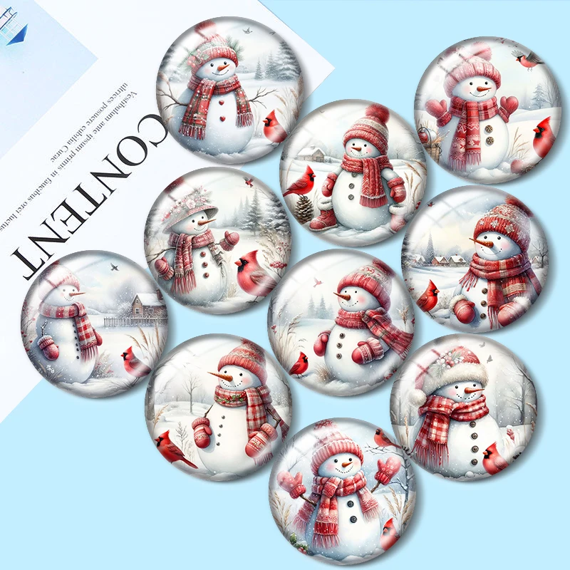 Snowman in Red with Cardinal 10pcs 12mm/18mm/20mm/25mm Round photo glass cabochon demo flat back Making findings
Snowman in Red with Cardinal 10pcs 12mm/18mm/20mm/25mm Round photo glass cabochon demo flat back Making findings