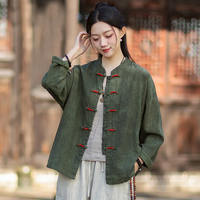 New Cotton Women Clothing Retro Placket Top Shirt Women Chinese Cotton Coat
New Cotton Women Clothing Retro Placket Top Shirt Women Chinese Cotton Coat