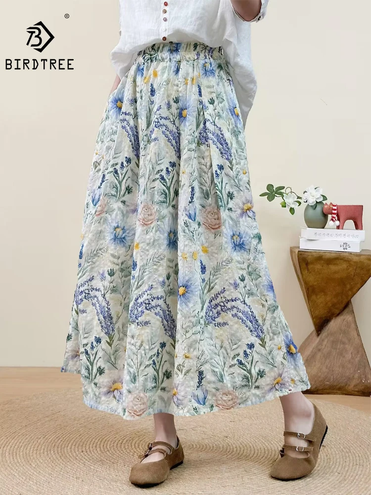New 2026 Summer Women Cotton Skirt, Elastic Waist Floral Print, Mori Girl French Age Reduction Chic Loose A-line Skirt B64892CC
New 2026 Summer Women Cotton Skirt, Elastic Waist Floral Print, Mori Girl French Age Reduction Chic Loose A-line Skirt B64892CC