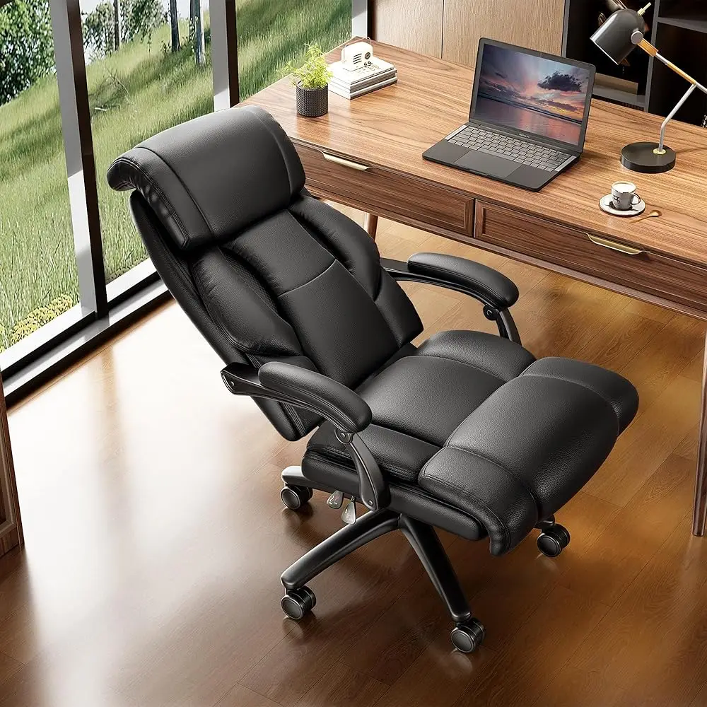 Reclining Office Chair, High Ba Big And Tall Desk Chair 400Lbs With Wide Seat, Leather Executive Computer Chairs With Lumbar
Reclining Office Chair, High Ba Big And Tall Desk Chair 400Lbs With Wide Seat, Leather Executive Computer Chairs With Lumbar