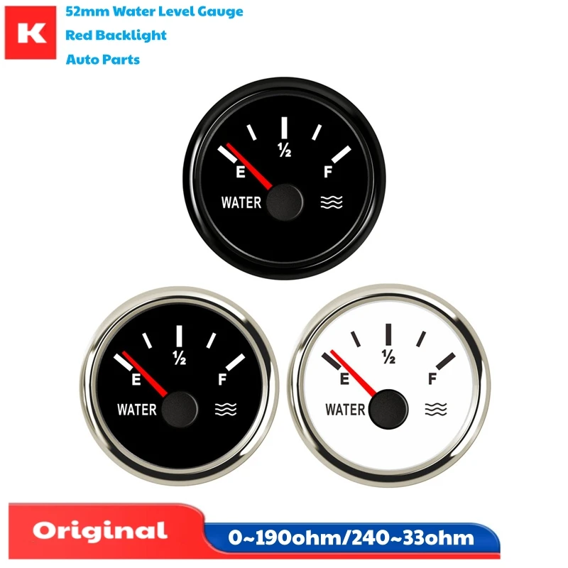 Cars 240-33ohm Input Signal Water Level Gauges Marine 52mm 0-190ohm Water Level Meters Red Backlight 9-32v for Truck Bus Boat
Cars 240-33ohm Input Signal Water Level Gauges Marine 52mm 0-190ohm Water Level Meters Red Backlight 9-32v for Truck Bus Boat