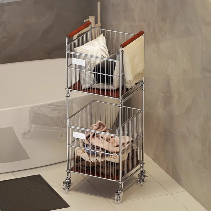 Double Layer Foldable Laundry Hamper Cart - Mesh Ventilated Bathroom Basket Rolling Dry Storage Organizer for Clothes/Towels
Double Layer Foldable Laundry Hamper Cart - Mesh Ventilated Bathroom Basket Rolling Dry Storage Organizer for Clothes/Towels