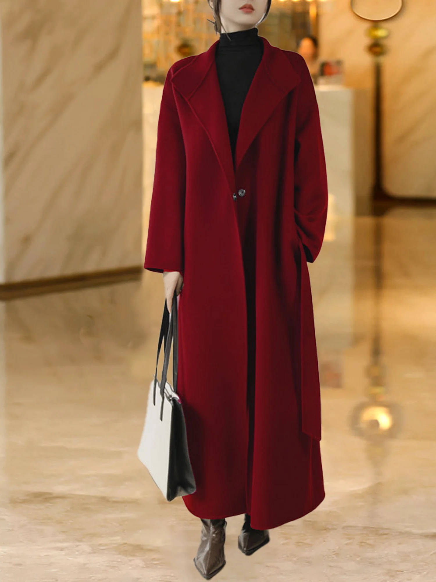 Элегантное красное длинное шерстяное пальто для женщин с высокой талией на молнии, в корейском стиле, для свадьбы, зимнее, с длинными рукавами
Элегантное красное длинное шерстяное пальто для женщин с высокой талией на молнии, в корейском стиле, для свадьбы, зимнее, с длинными рукавами