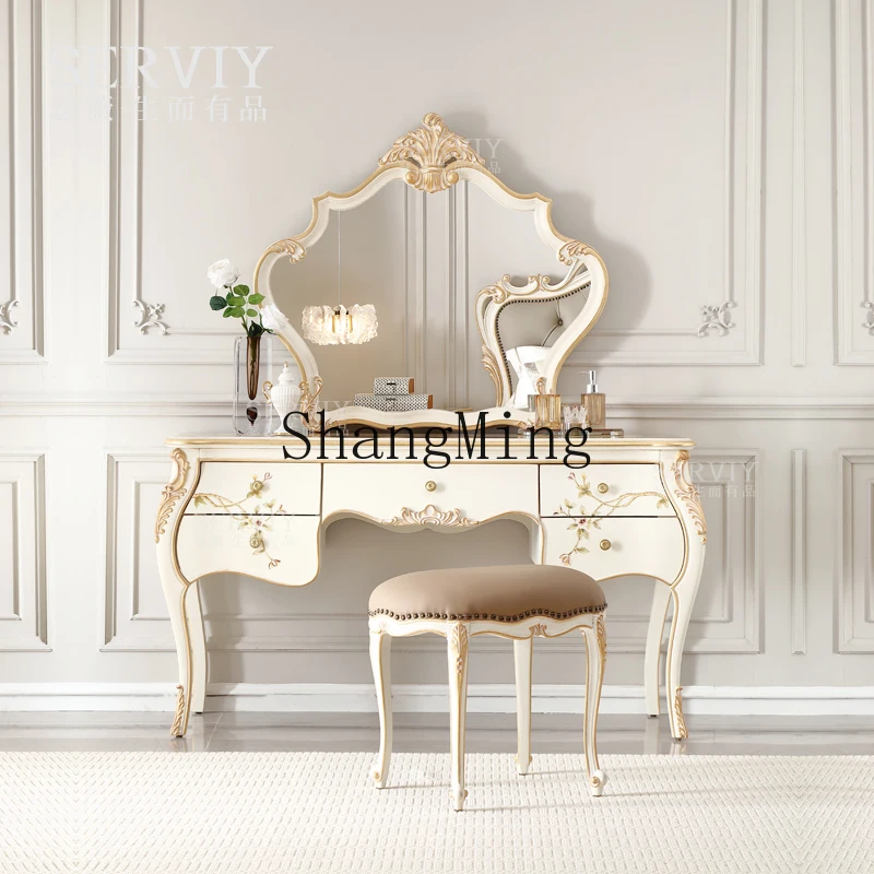 CL hand painted solid wood carving flower dressing table cloakroom large flat villa master bedroom dressing table
CL hand painted solid wood carving flower dressing table cloakroom large flat villa master bedroom dressing table