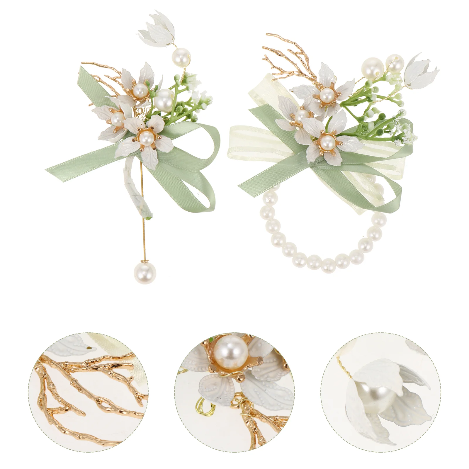 2 Pcs Bridal Accessories Wrist Flower Ornament Bracelet Bride Wristband Bridesmaid Bands Wedding Boutonniere
2 Pcs Bridal Accessories Wrist Flower Ornament Bracelet Bride Wristband Bridesmaid Bands Wedding Boutonniere