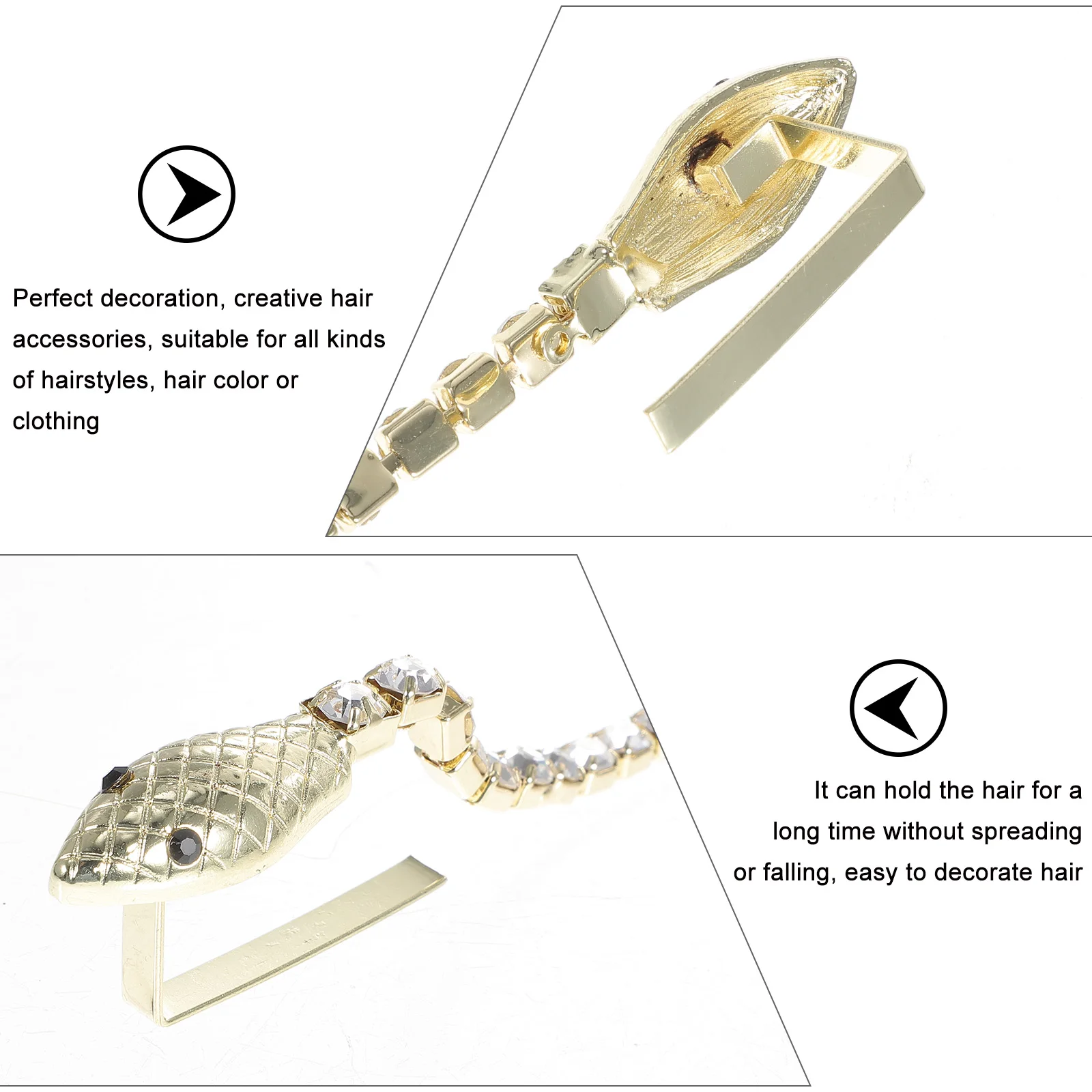 2Pcs Hairpin Ponytail Holder Clip Barrettes Decorative Alloy Girls Headdress Snake Rhinestone Accessories Wedding Party Prom
2Pcs Hairpin Ponytail Holder Clip Barrettes Decorative Alloy Girls Headdress Snake Rhinestone Accessories Wedding Party Prom