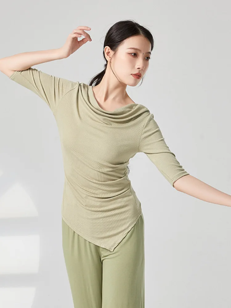 Dance Costumes Modern Body Practice Classical Spring and Autumn Mid Sleeved Hanging Neck Clothes Art Examination Dance Top
Dance Costumes Modern Body Practice Classical Spring and Autumn Mid Sleeved Hanging Neck Clothes Art Examination Dance Top