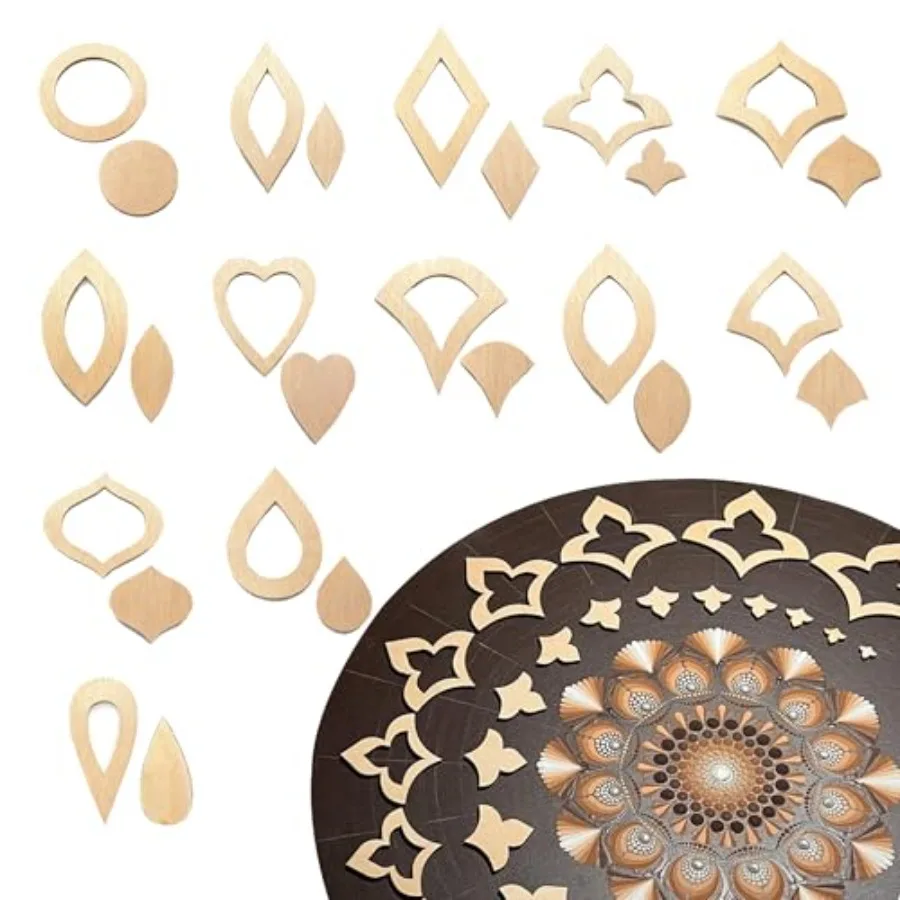 364 Pcs Wooden Mandala Painting Stencils, Dot Drawing Tools for Mandala Patterns, Drawing Stencils for Wood and Flat Surfaces,
364 Pcs Wooden Mandala Painting Stencils, Dot Drawing Tools for Mandala Patterns, Drawing Stencils for Wood and Flat Surfaces,